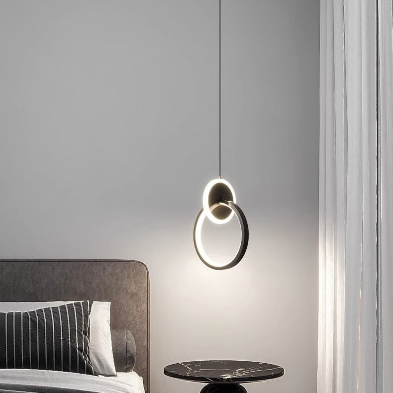 Modern Luxury Oval Iron Silicone Acrylic LED Pendant Light — Gold - Oval / Warm Light(3000K) / 220V-240V For UK/AU