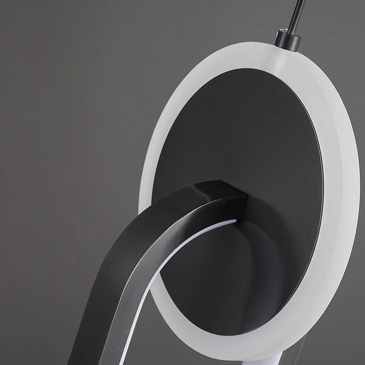 Modern Luxury Oval Iron Silicone Acrylic LED Pendant Light — Gold - Oval / Warm Light(3000K) / 110V-120V For US/CA