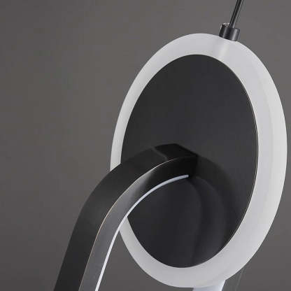 Modern Luxury Oval Iron Silicone Acrylic LED Pendant Light — Gold - Oval / Warm Light(3000K) / 110V-120V For US/CA