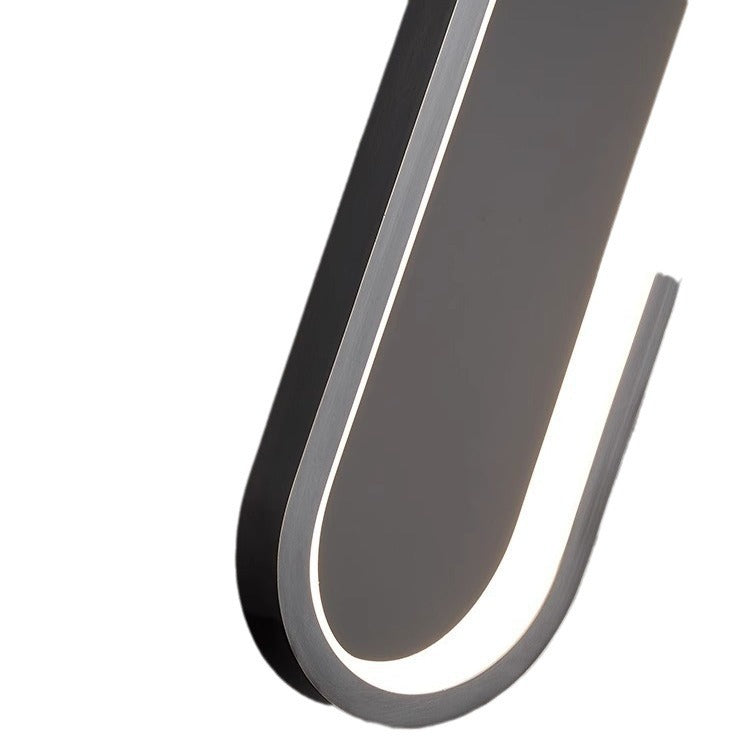 Modern Luxury Oval Iron Silicone Acrylic LED Pendant Light — Black - Oval / Warm Light(3000K) / 220V-240V For UK/AU