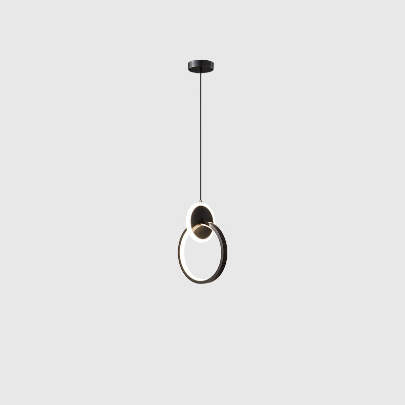 Modern Luxury Oval Iron Silicone Acrylic LED Pendant Light