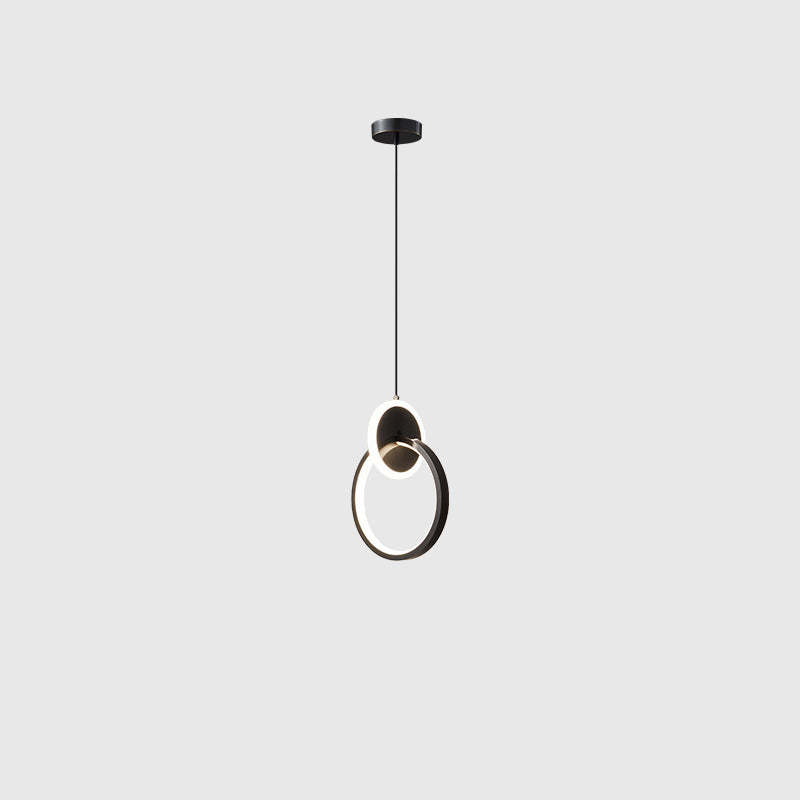 Modern Luxury Oval Iron Silicone Acrylic LED Pendant Light