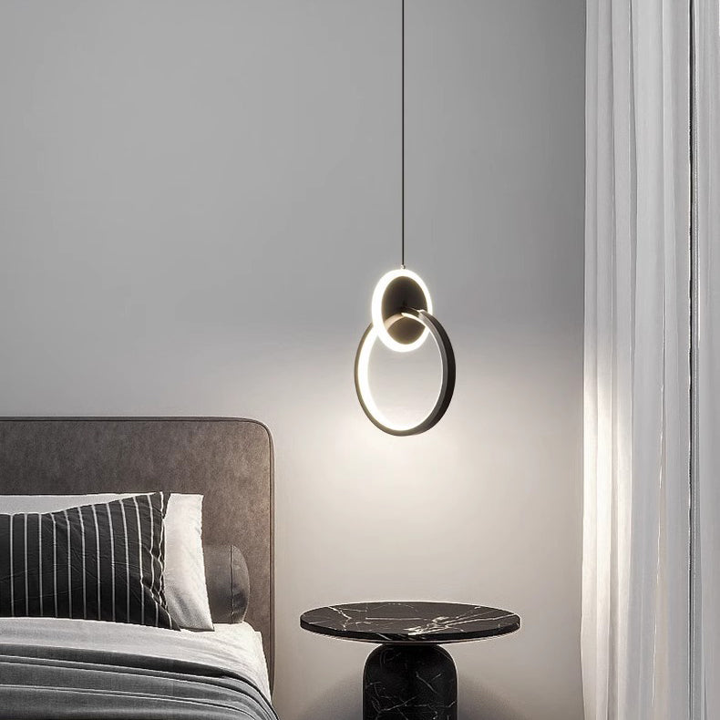 Modern Luxury Oval Iron Silicone Acrylic LED Pendant Light
