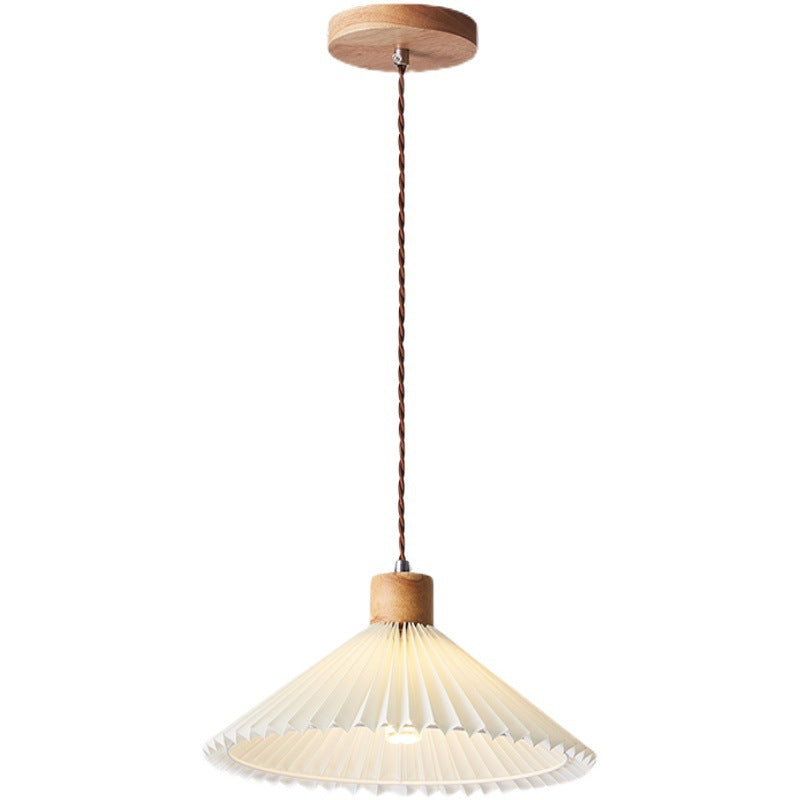 Nordic Pleated Skirt Fabric Iron Pendant Light