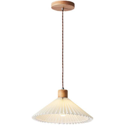 Nordic Pleated Skirt Fabric Iron Pendant Light