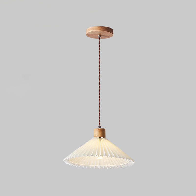 Nordic Pleated Skirt Fabric Iron Pendant Light
