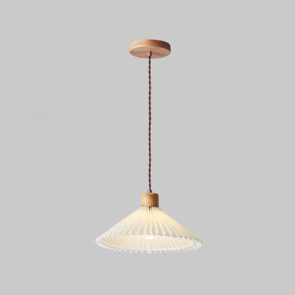 Nordic Pleated Skirt Fabric Iron Pendant Light