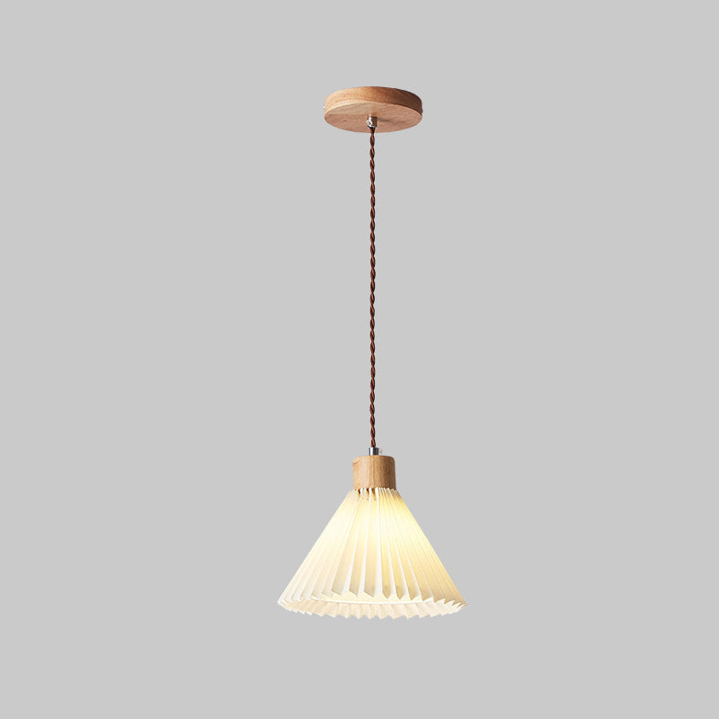 Nordic Pleated Skirt Fabric Iron Pendant Light