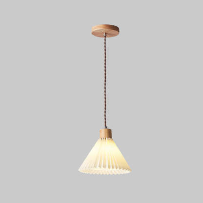 Nordic Pleated Skirt Fabric Iron Pendant Light