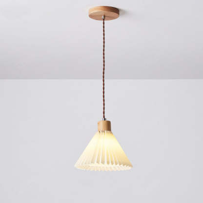 Nordic Pleated Skirt Fabric Iron Pendant Light