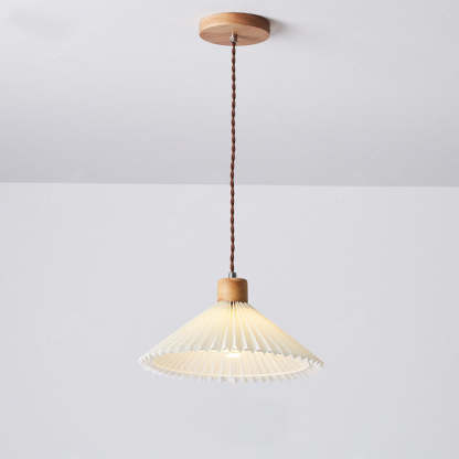 Nordic Pleated Skirt Fabric Iron Pendant Light