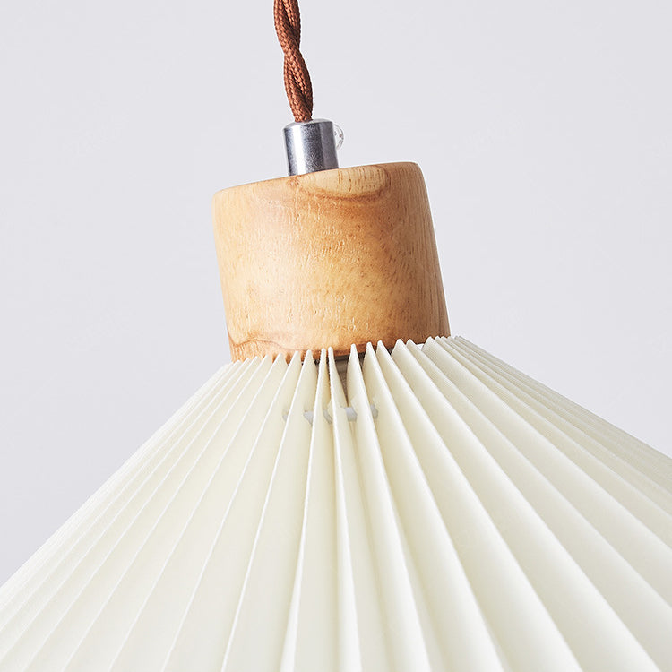 Nordic Pleated Skirt Fabric Iron Pendant Light