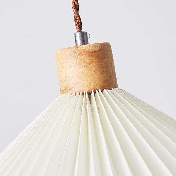 Nordic Pleated Skirt Fabric Iron Pendant Light