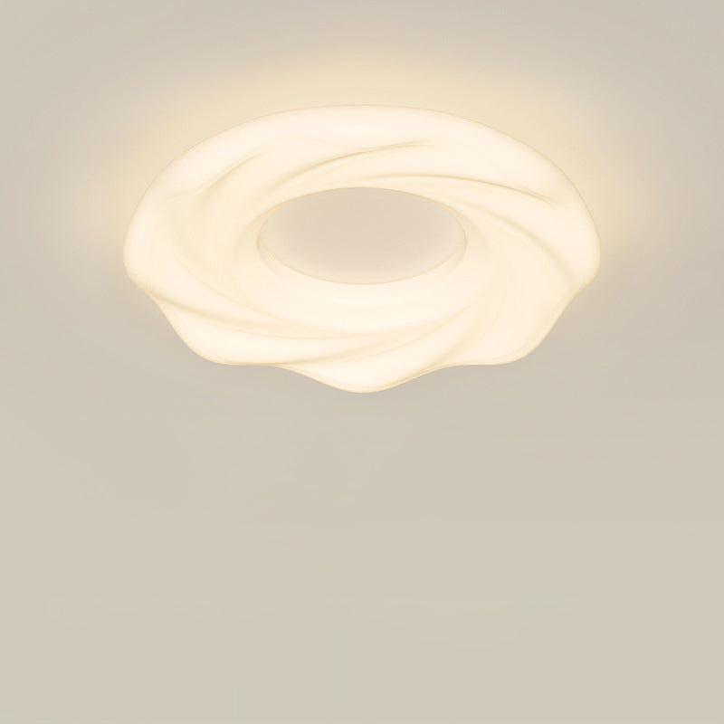 Nordic Cream Iron Cookie LED Flush Mount Light