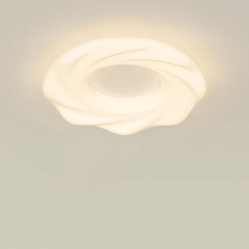 Nordic Cream Iron Cookie LED Flush Mount Light
