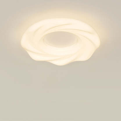 Nordic Cream Iron Cookie LED Flush Mount Light