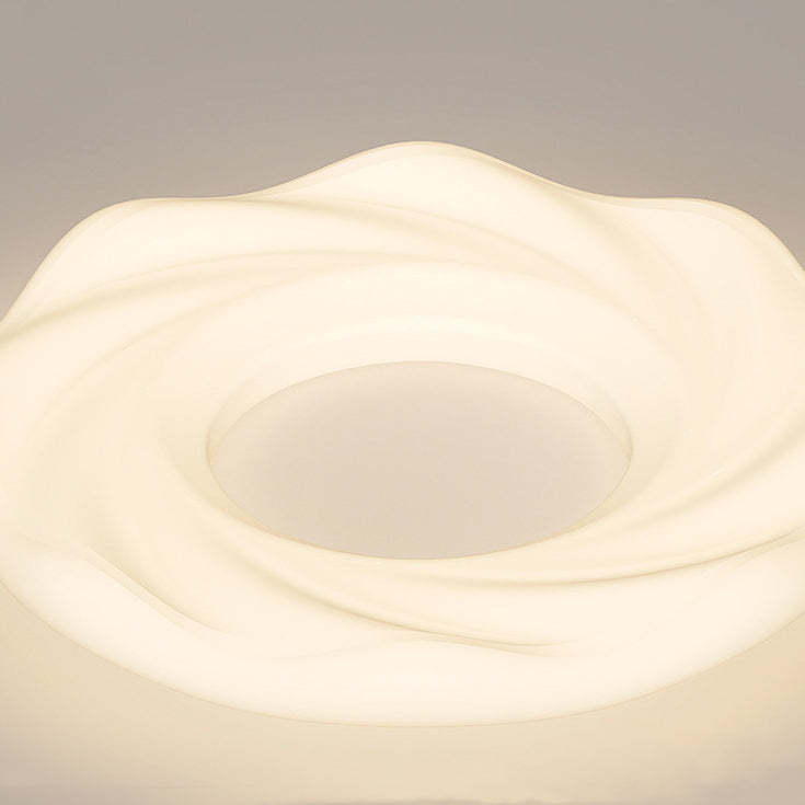 Nordic Cream Iron Cookie LED Flush Mount Light