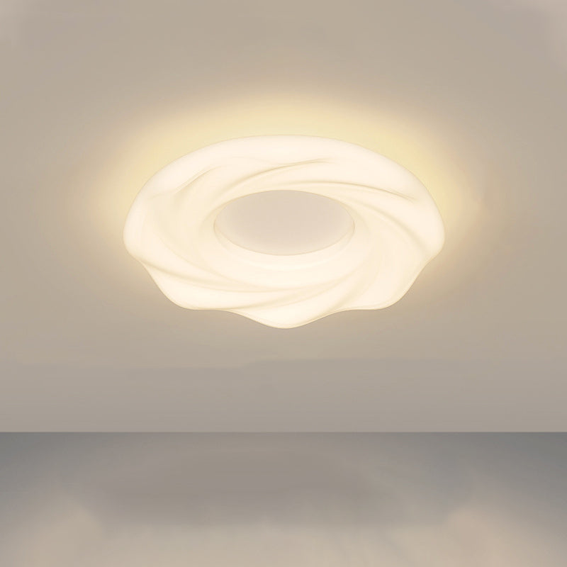 Nordic Cream Iron Cookie LED Flush Mount Light