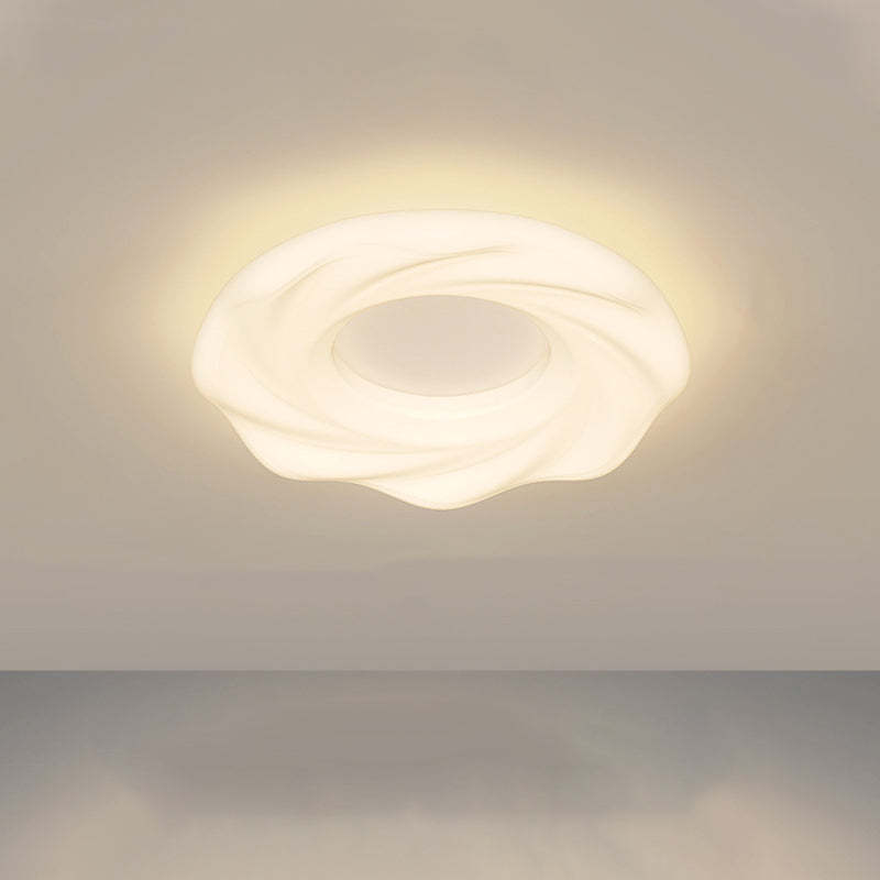 Nordic Cream Iron Cookie LED Flush Mount Light