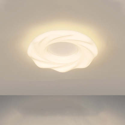 Nordic Cream Iron Cookie LED Flush Mount Light