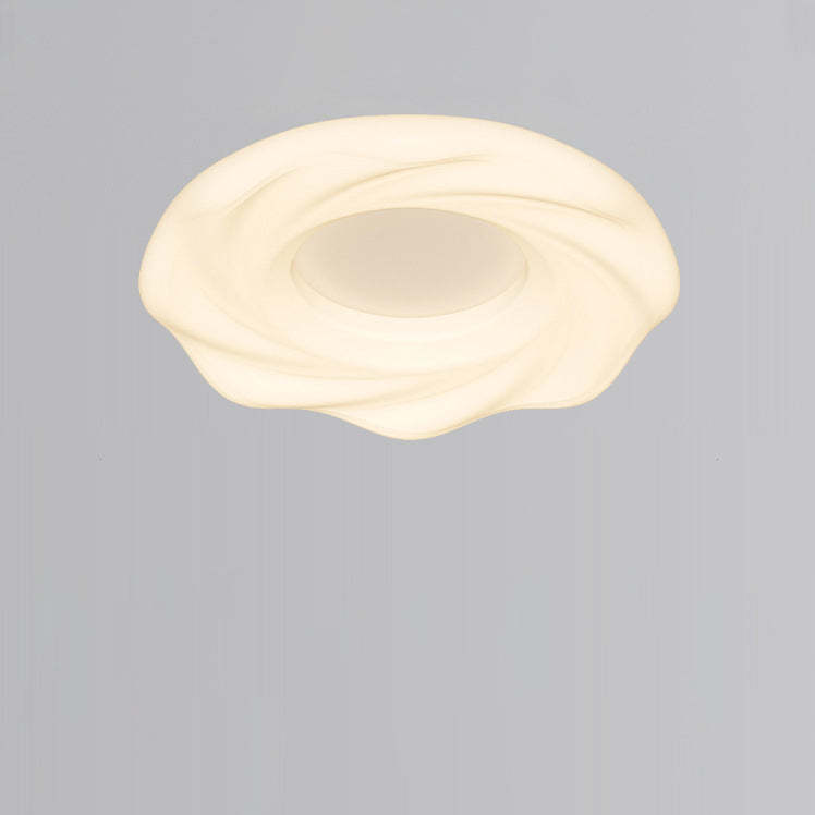 Nordic Cream Iron Cookie LED Flush Mount Light