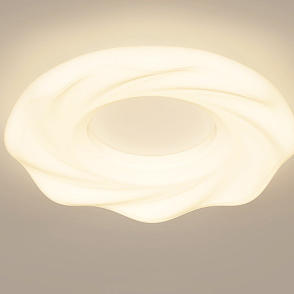Nordic Cream Iron Cookie LED Flush Mount Light