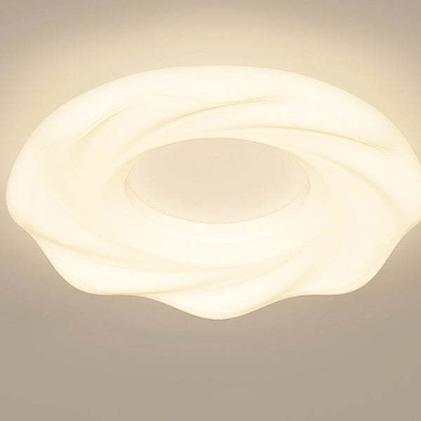 Nordic Cream Iron Cookie LED Flush Mount Light