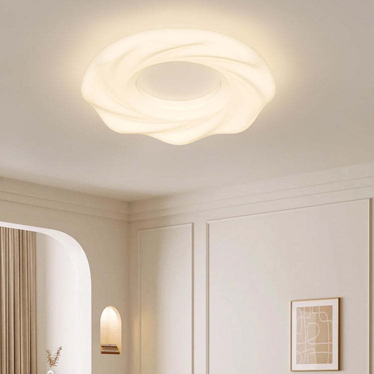 Nordic Cream Iron Cookie LED Flush Mount Light