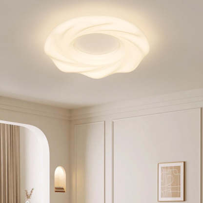 Nordic Cream Iron Cookie LED Flush Mount Light