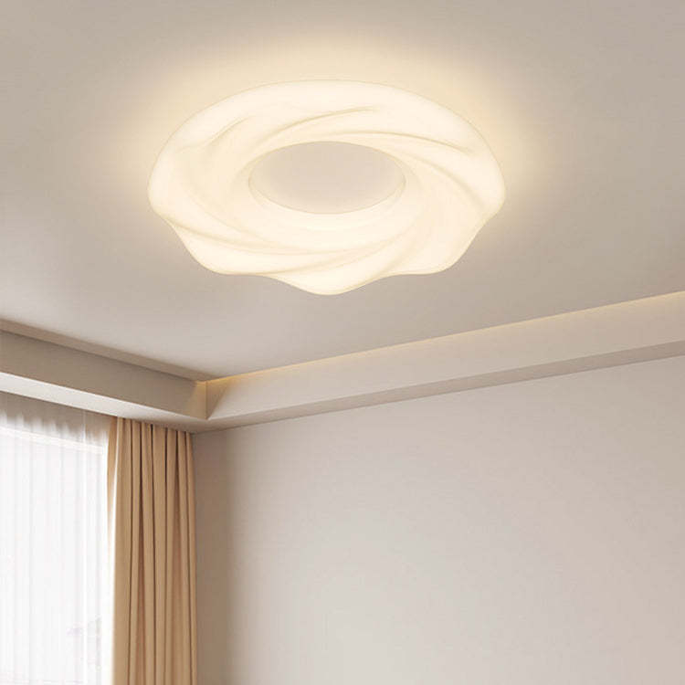 Nordic Cream Iron Cookie LED Flush Mount Light