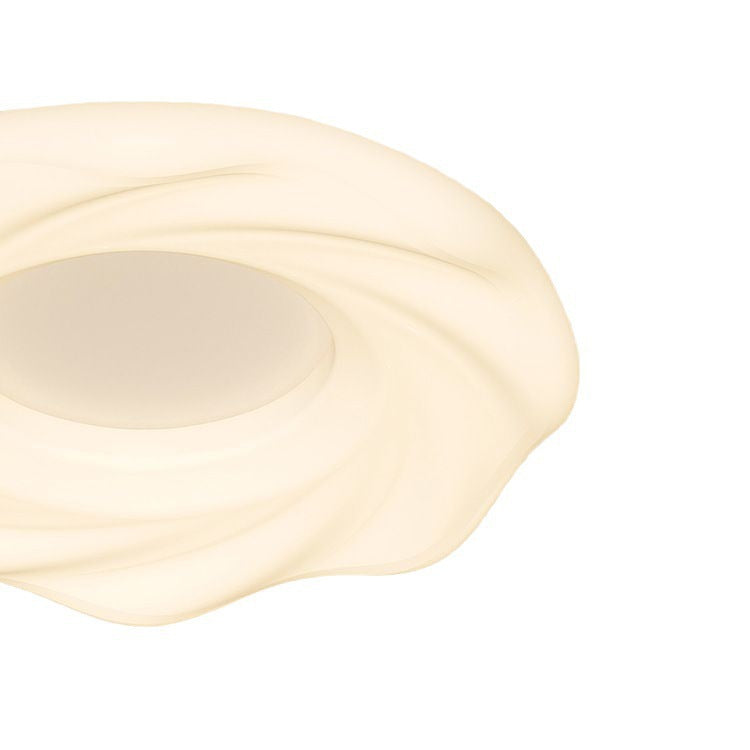 Nordic Cream Iron Cookie LED Flush Mount Light