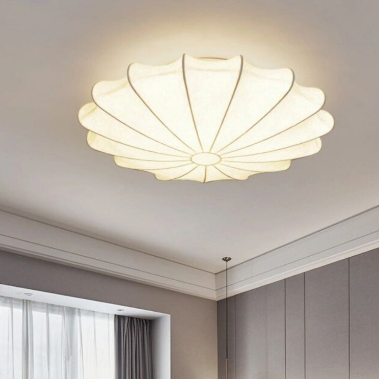 Japanese Metal Silk Bell 1/3-Light Semi-Flush Ceiling Light