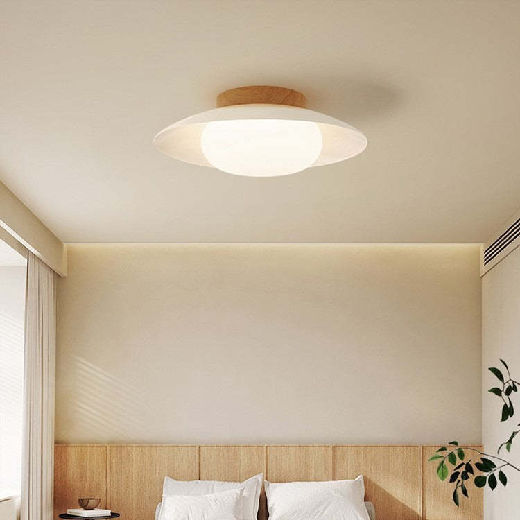 Japanese Round Iron Acrylic LED Ceiling Light