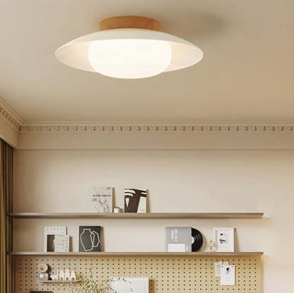 Japanese Round Iron Acrylic LED Ceiling Light