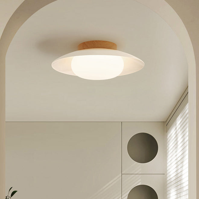 Japanese Round Iron Acrylic LED Ceiling Light