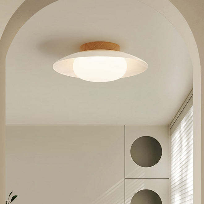 Japanese Round Iron Acrylic LED Ceiling Light