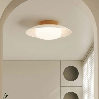 Japanese Round Iron Acrylic LED Ceiling Light