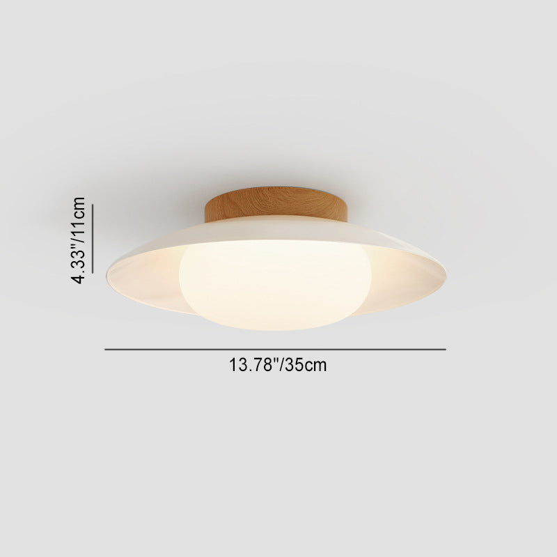 Japanese Round Iron Acrylic LED Ceiling Light