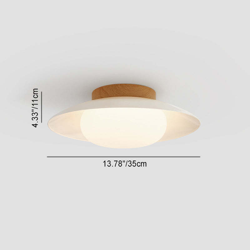 Japanese Round Iron Acrylic LED Ceiling Light