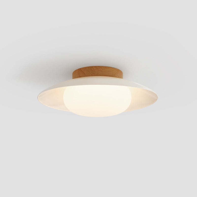 Japanese Round Iron Acrylic LED Ceiling Light