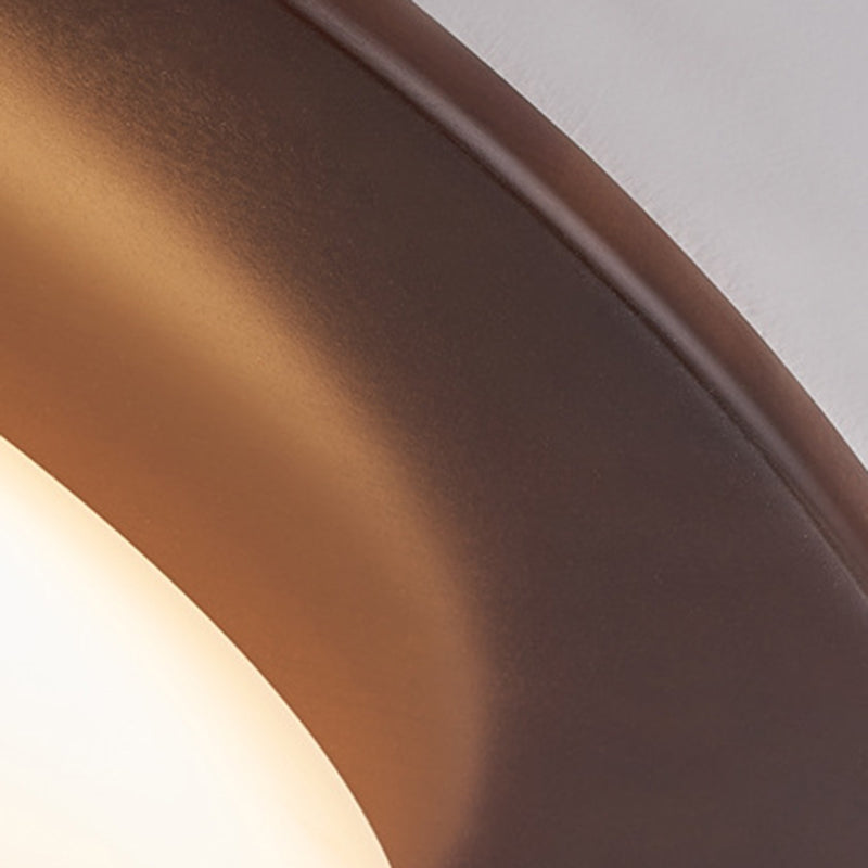 Retro Pebble Wood LED Flush Mount Light