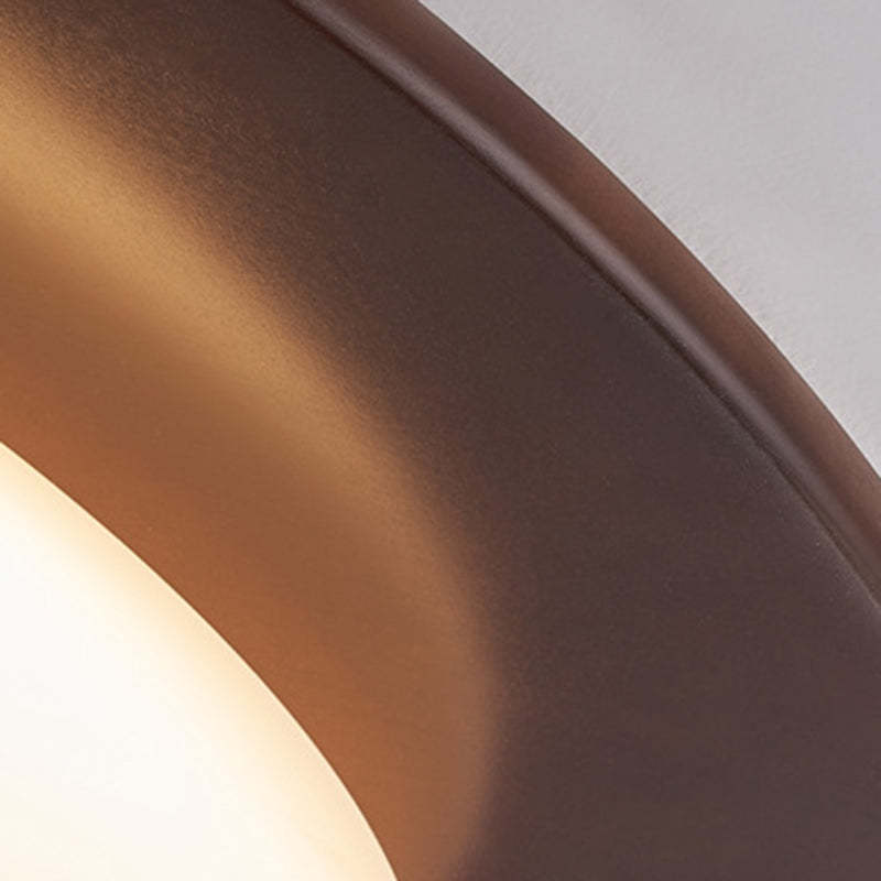 Retro Pebble Wood LED Flush Mount Light