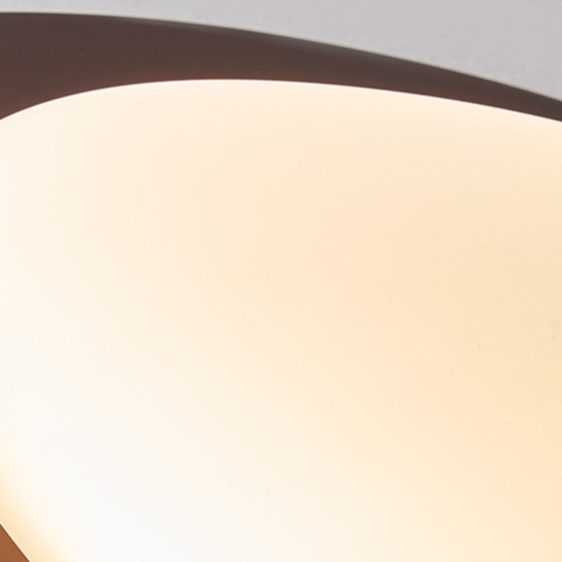 Retro Pebble Wood LED Flush Mount Light