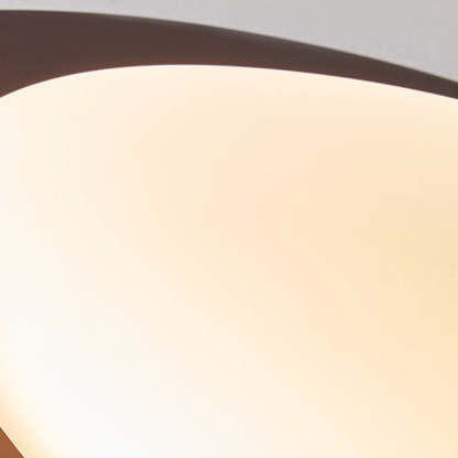 Retro Pebble Wood LED Flush Mount Light