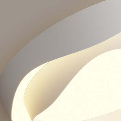 Modern Cream Flower Iron Acrylic LED Flush Mount Light