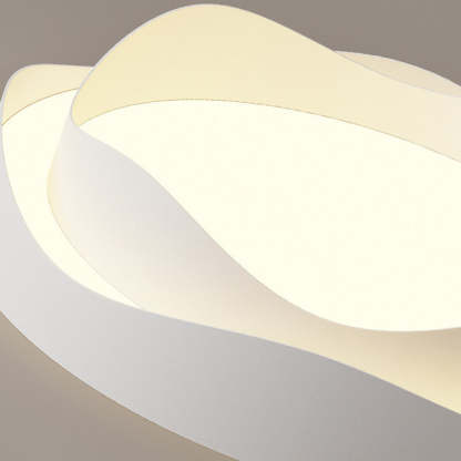Modern Cream Flower Iron Acrylic LED Flush Mount Light