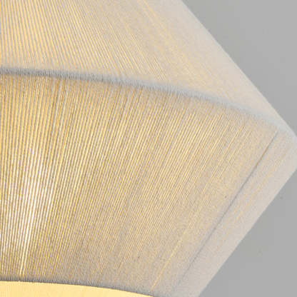 French Flying Saucer Hemp Rope Wood 3-Light Flush Light