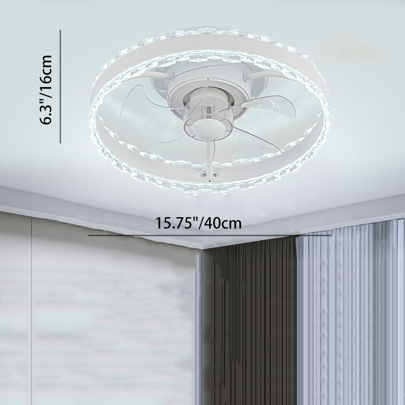 Nordic Iron Aluminum Acrylic Round LED Fan Light