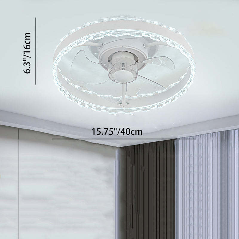 Nordic Iron Aluminum Acrylic Round LED Fan Light