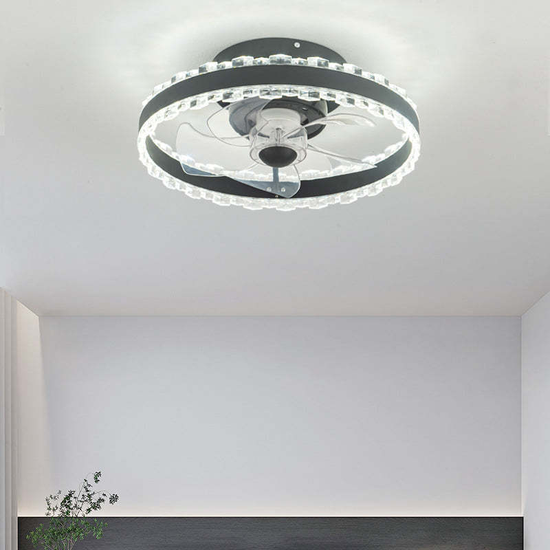 Nordic Iron Aluminum Acrylic Round LED Fan Light